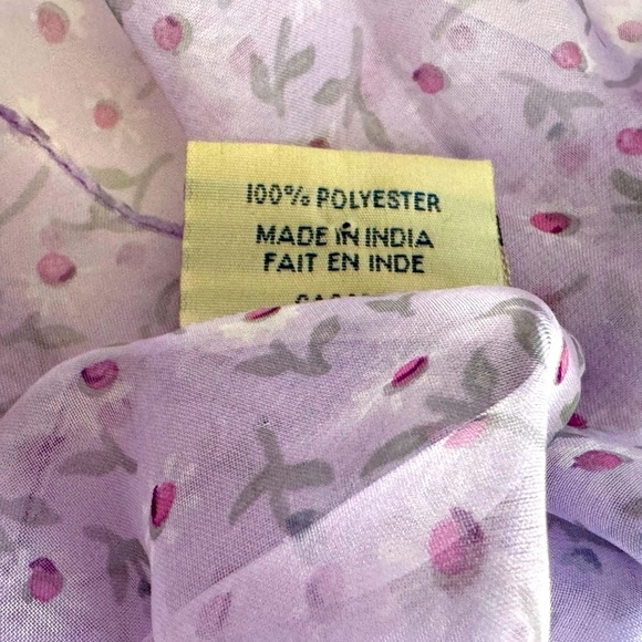 🧣 Vintage Stylish Garbo Purple Square Scarf 20" x 20" - Picture 6 of 11